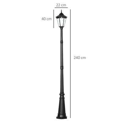 Outsunny 2.4 m Garden Lamp Post Light