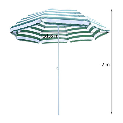 Outsunny 1.8m Beach Parasol Umbrella with Tilt Canopy