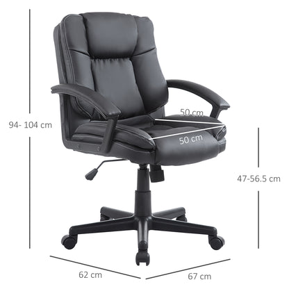 Homcom PU Leather Executive Office Chair-Black