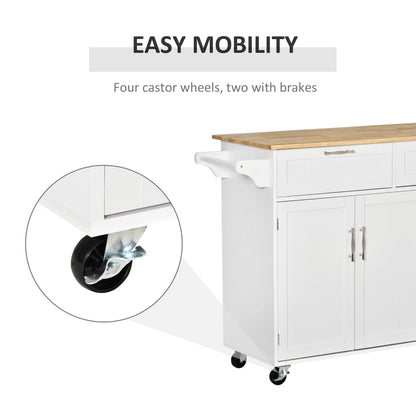 Homcom Kitchen Island Utility Cart