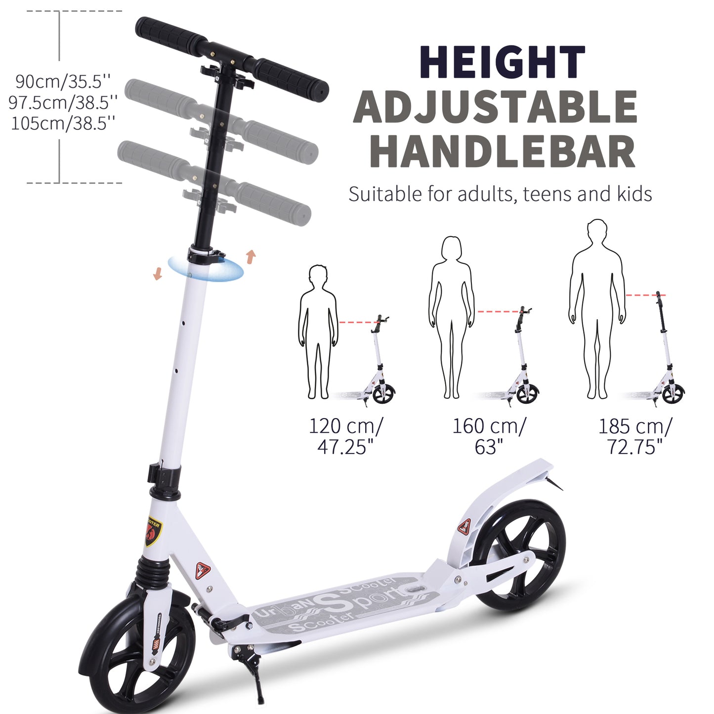 Homcom Foldable Kick Scooter