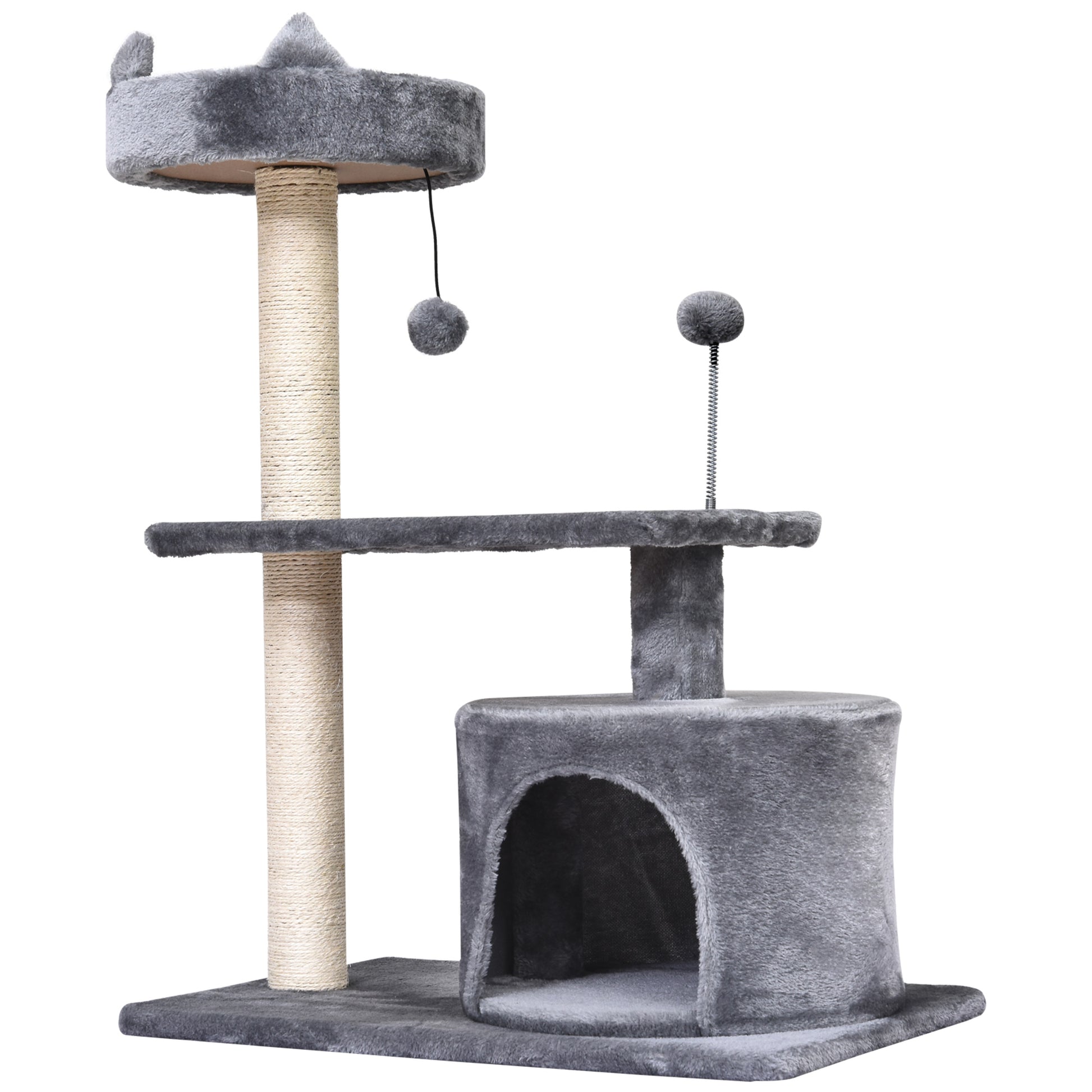 PawHut Mult Level Cat Tree for Indoor Cats with Scratching Post Bed Condo Perch