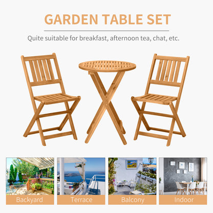 Outsunny 3 Piece Folding Bistro Set