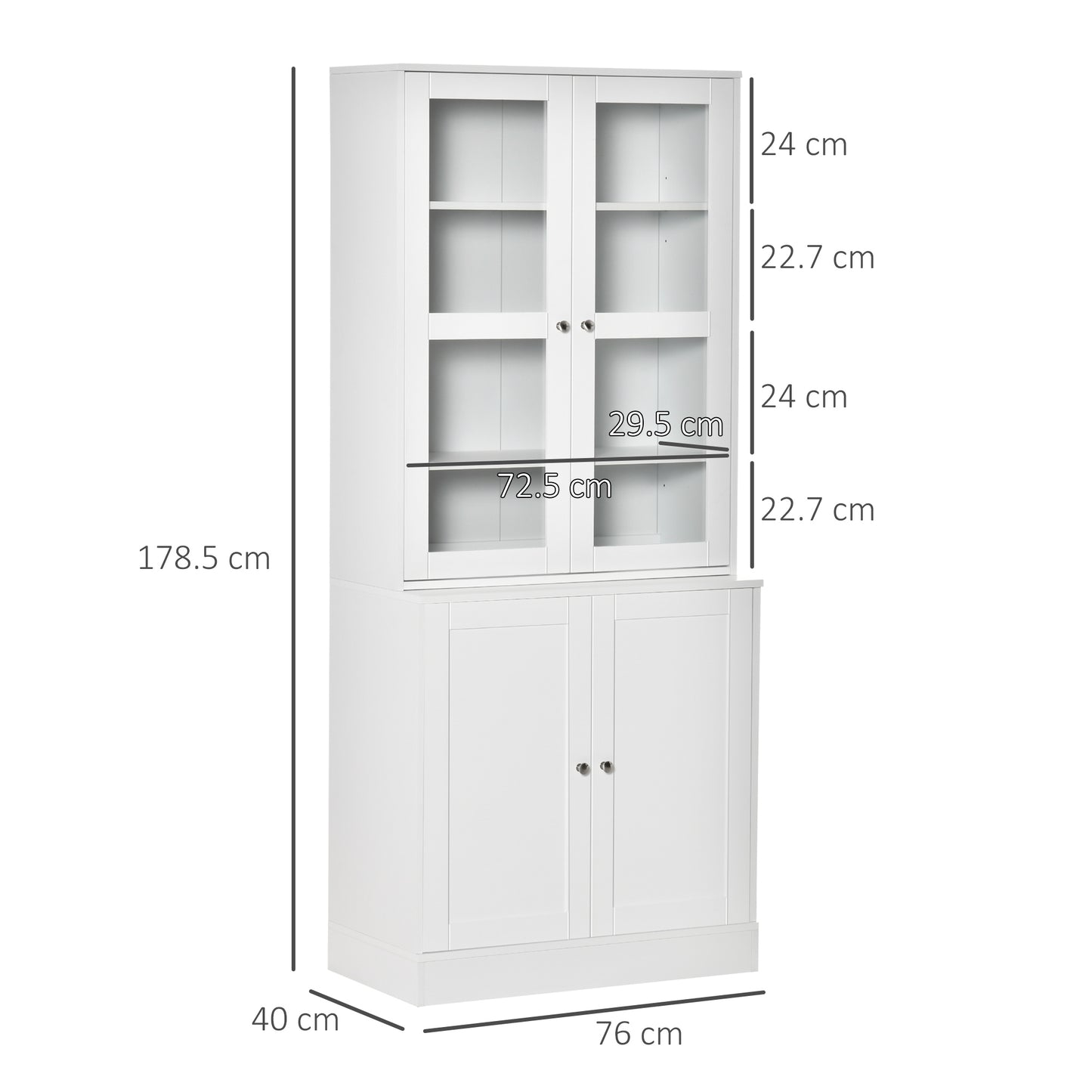 Homcom Modern Bookcase with Doors