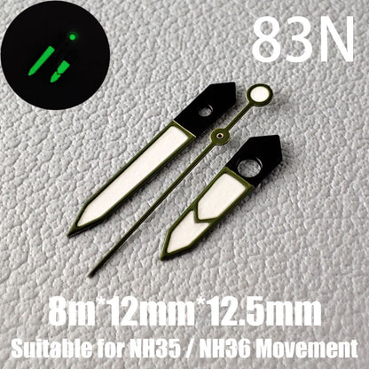 Watch Accessories Watch Hands NH35 Hands C3 Green  Luminous Suitable For NH35/NH36 Movement 39N-93N