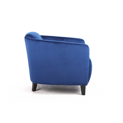 86CM BLUE COLOUR VELVET ARMCHAIR