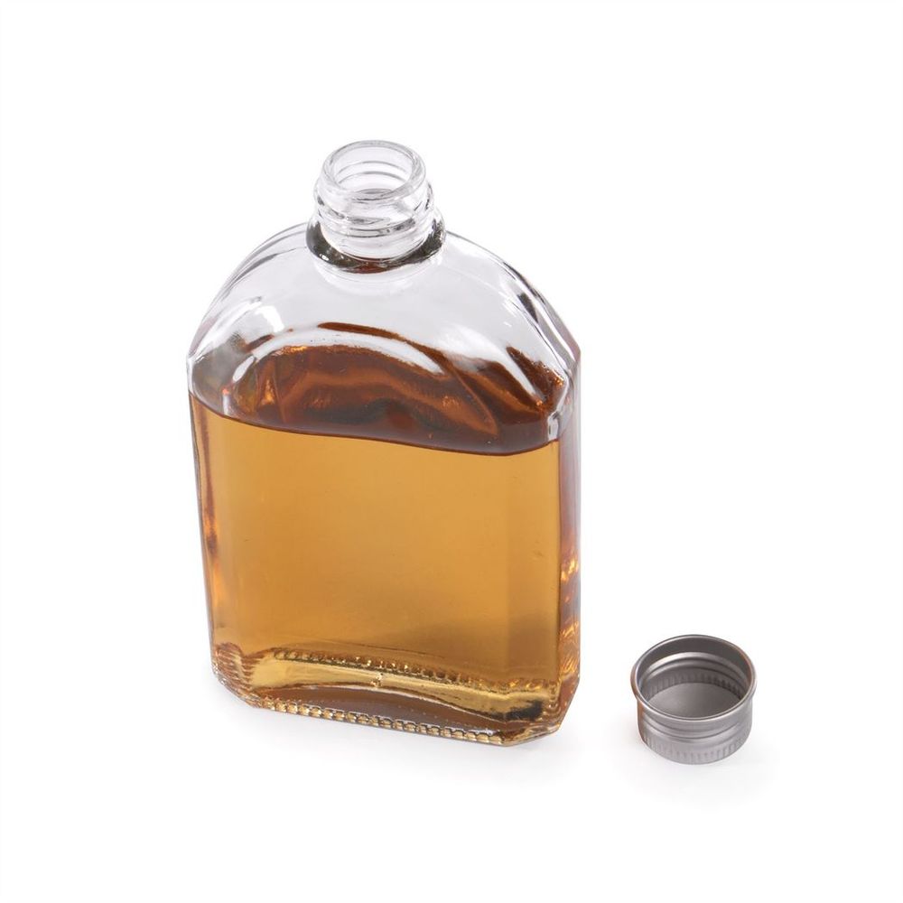 Glass Flask Bottles with Lids 200ml - Set of 10 | Pukkr