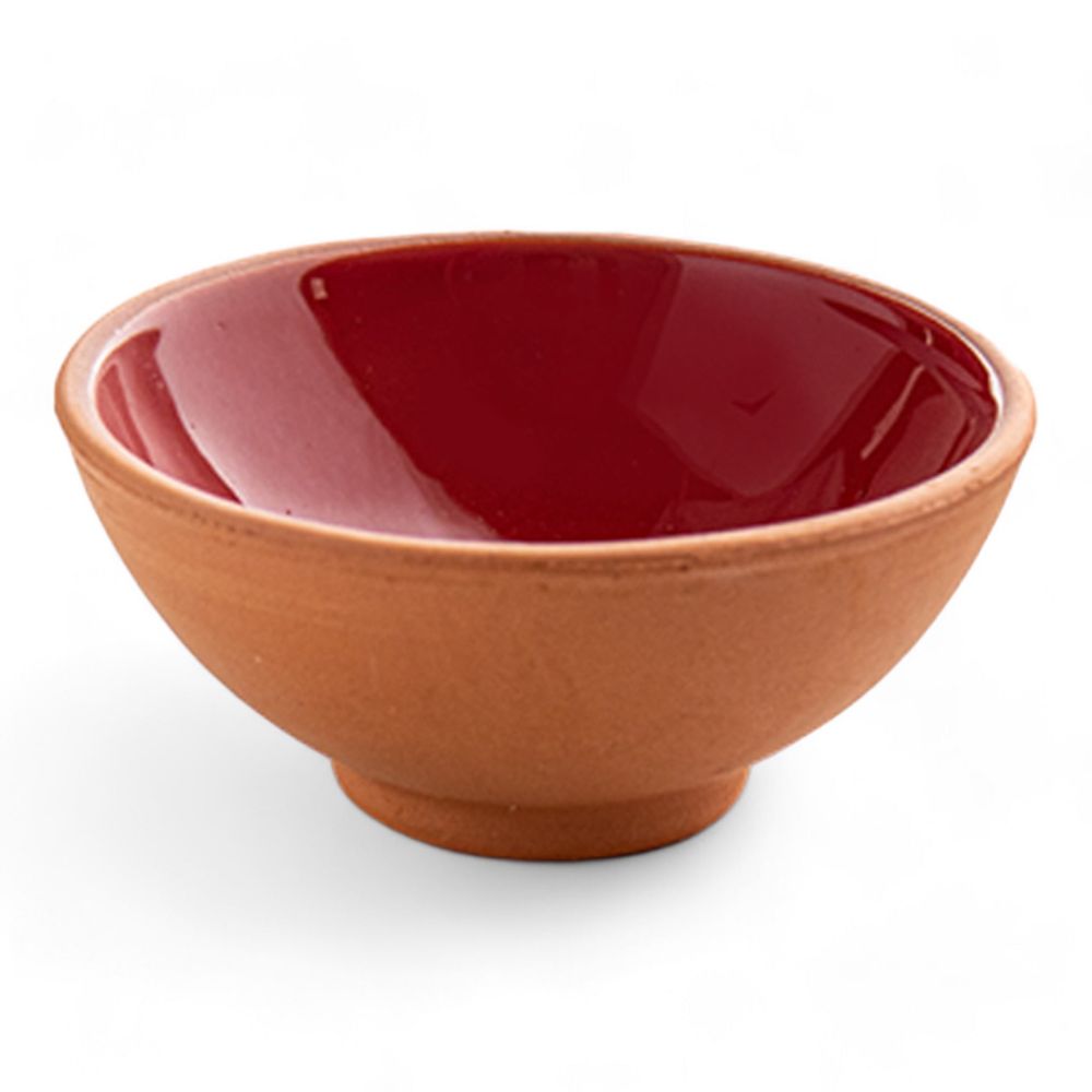 Handmade Ceramic Bowl Moroccan Red 8cm