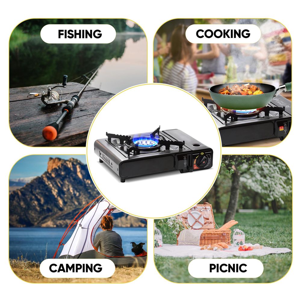 Portable Camping Gas Stove BLACK | DGI-2200 CG-2500 MS-2500