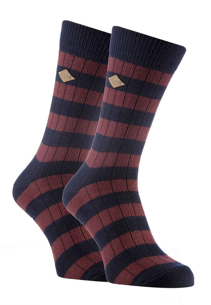 Farah 1920 - 2 Pairs Mens Striped Socks