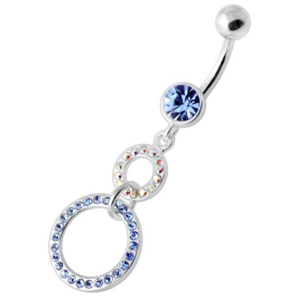 Dangling Jeweled Round Hangings Belly Bar