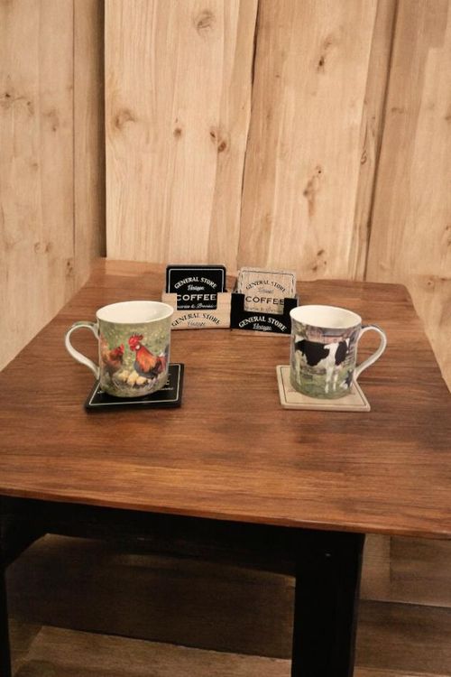 General Store Wood Coasters 4 Types 16 of Set