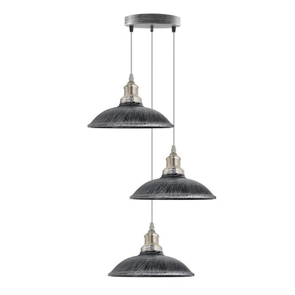 3 Head Vintage Industrial  E27 Ceiling Hanging Light  Shade Metal Pendant Lamp