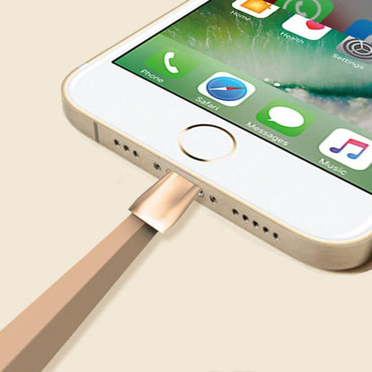 Spring Zinc Alloy Lightning to USB Sync and Charge Cable - 1 Meter, Gold