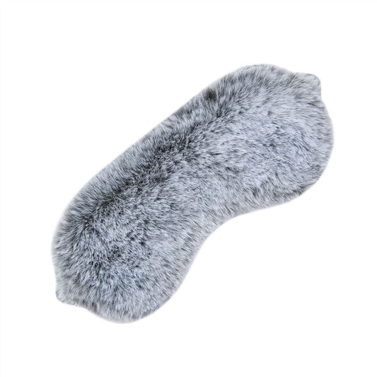 FAUX RAB FUR EYE MASK GRY