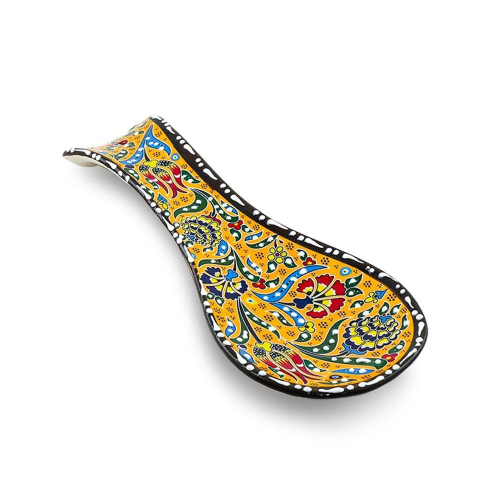 Ceramic Spoon Rest Tulip Yellow 24cm