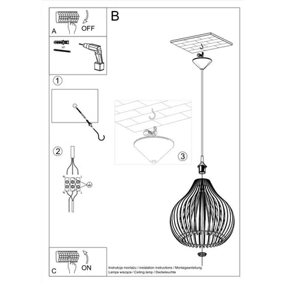 Pendant lamp wood Aprilla Scandinavian Design E27