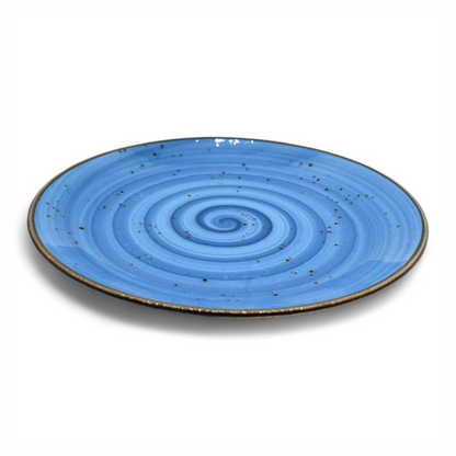 Porcelain Serving Plate&Platter Pebble Marine Blue 26cm