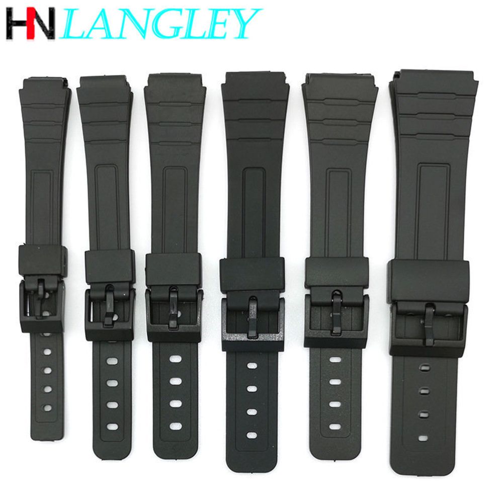 Rubber Watch Strap for Casio W800H Band 12 14 16 18 20mm 22mm Sport Diving Silicone Watchband Accessories F91W F84 F105/108/A158