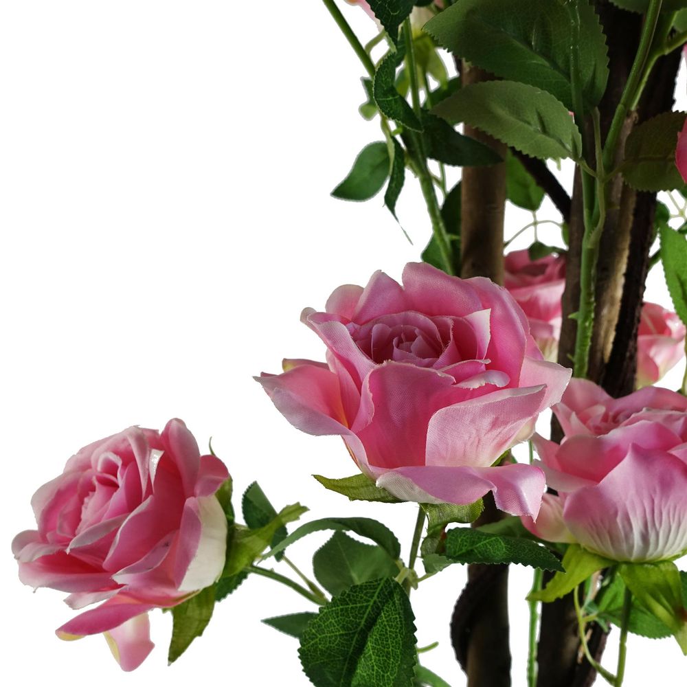 105cm Artificial Pink Rose Tree