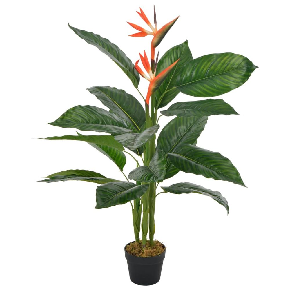 Artificial Plant Strelitzia with Pot Red 100 cm