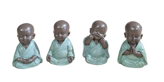 Buddha Ornament In Gift Bag Set Of 4, 6cm