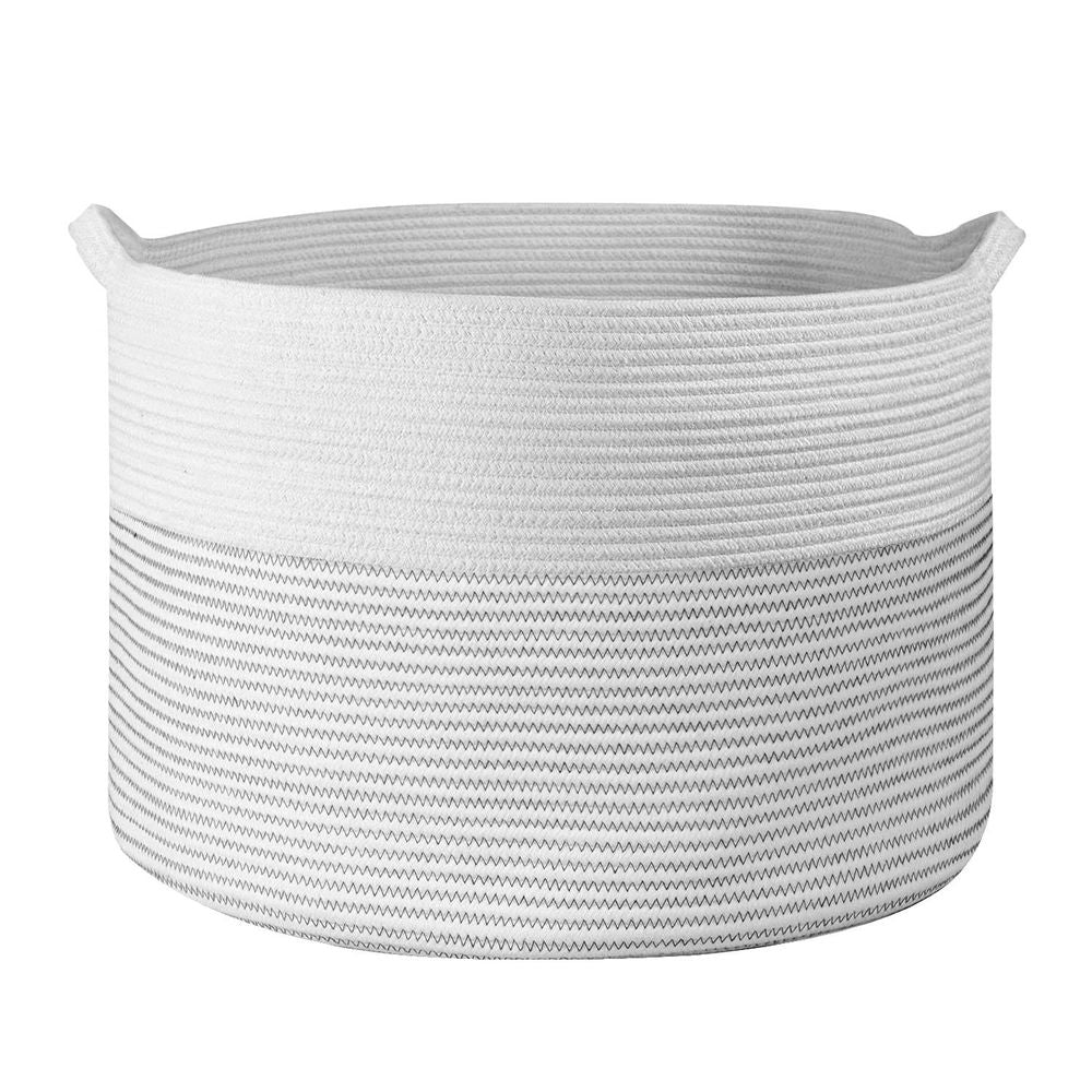 LAUNDRY BASKET WHITE & L GREY 1010285