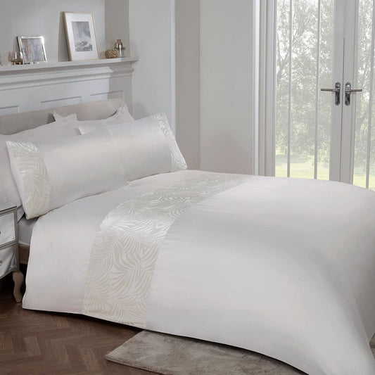 LEAF VELVET CUFF IVORY DUVET SET SK