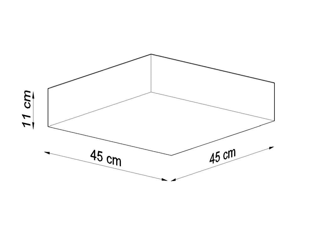 Ceiling Lamp HORUS 45 White Square Shape Loft Design LED E27