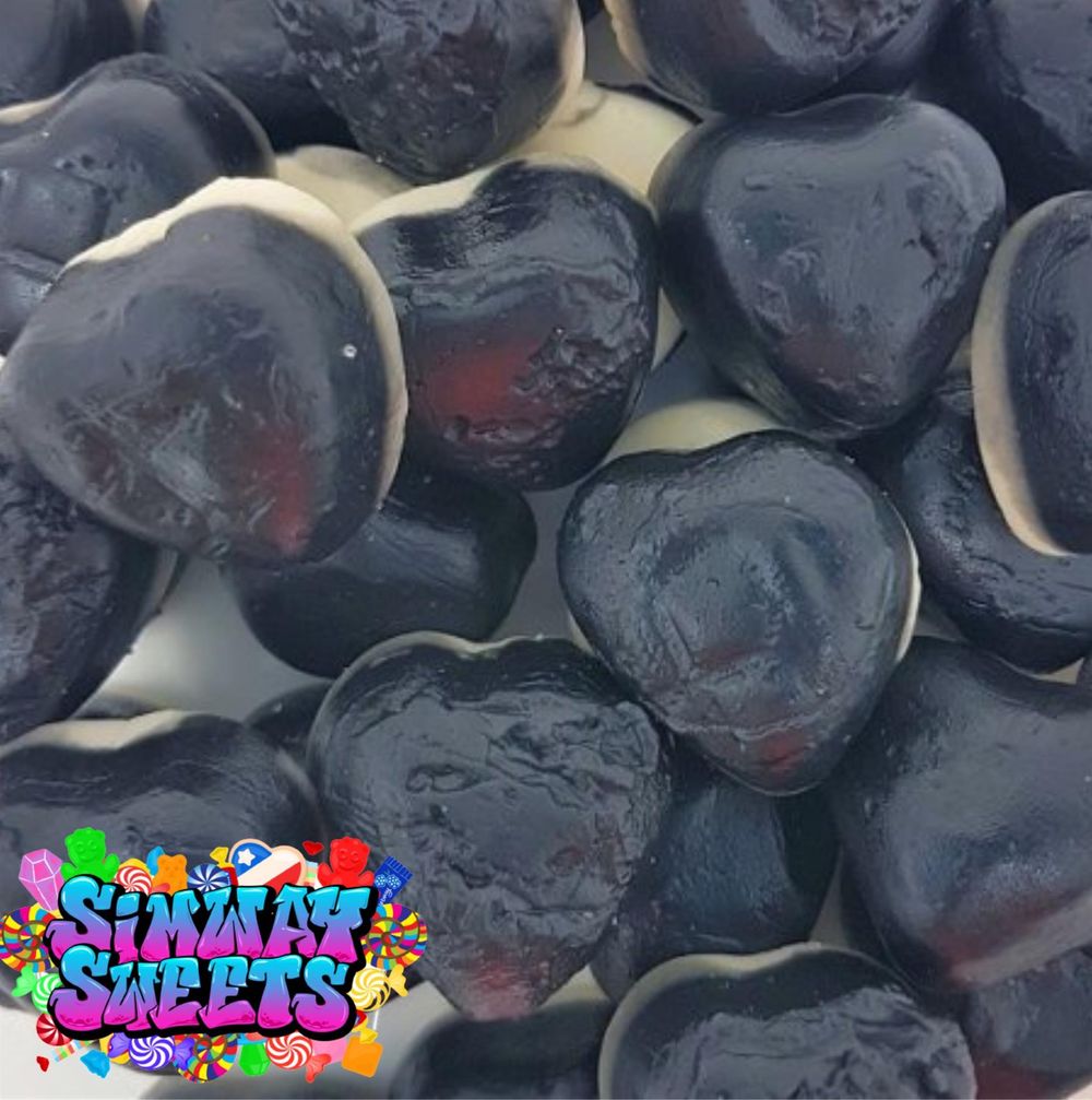 Black Liquorice Hearts Pick N Mix Candy Party Favour