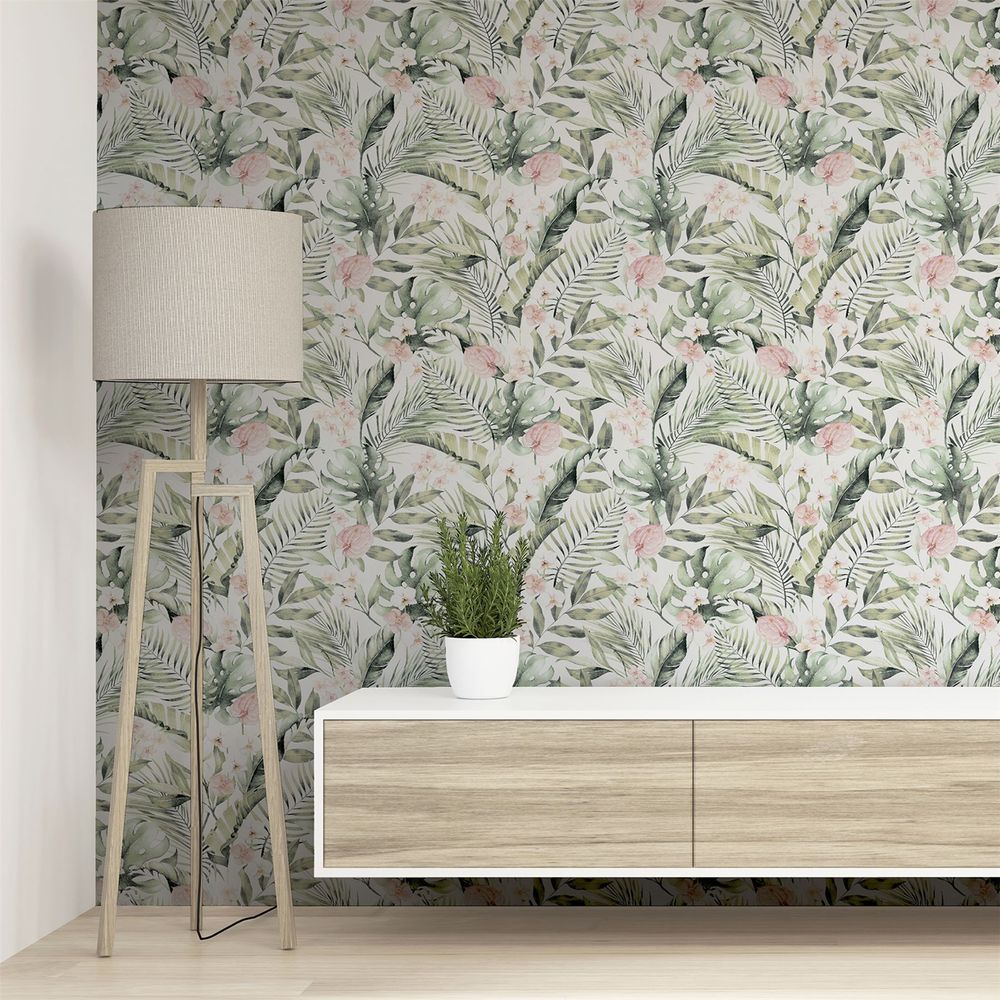 Tropical Floral Pink & Green sw12