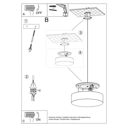 Pendant lamp PVC Arena minimalistic Design E27