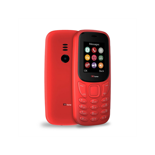 TTfone TT170 Red Dual SIM with USB Cable, Vodafone Pay As You Go