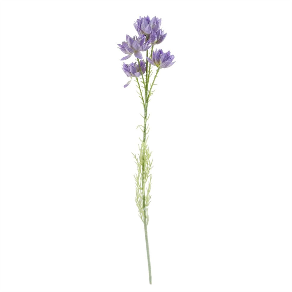 60cm Artificial Purple Starflower Display Glass Vase