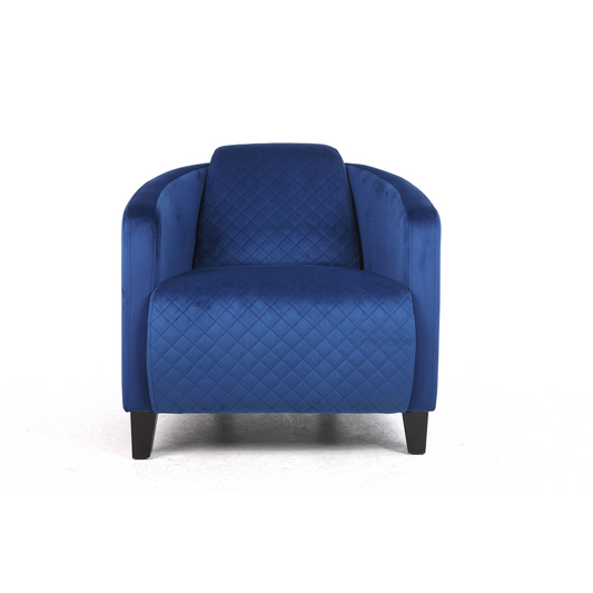 86CM BLUE COLOUR VELVET ARMCHAIR