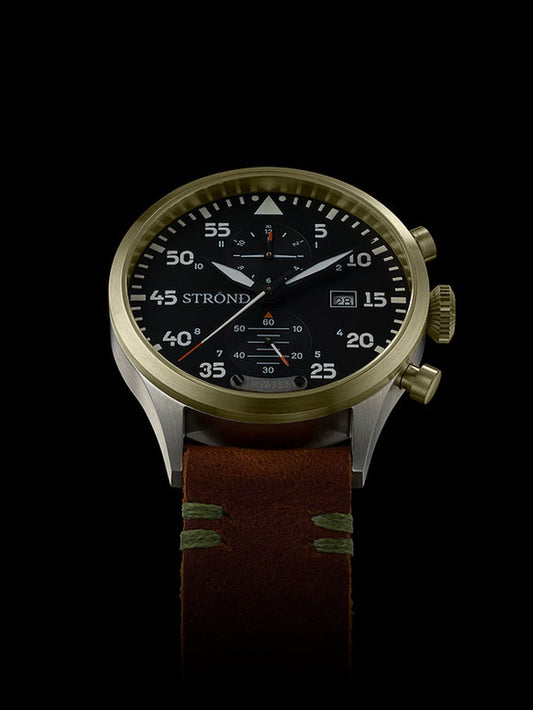 Strond DC-3 MKll aviation Swiss movement Steel & bronze