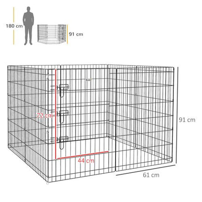 PawHut 8-Panel DIY Dog Pen with Door for Indoor/Outdoor Use, 91cm High