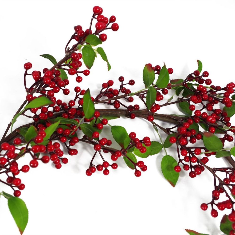 150cm Large Luxury Christmas Natural Look Red Berry Floristry Garland