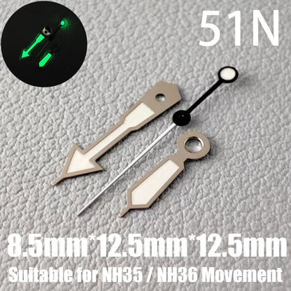 Watch Accessories Watch Hands NH35 Hands C3 Green  Luminous Suitable For NH35/NH36 Movement 39N-93N