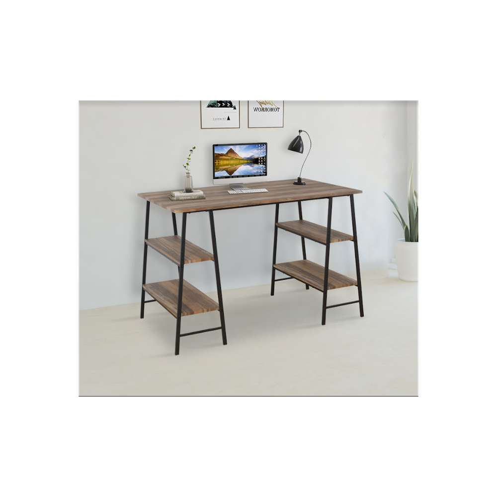 Home Office Desk with Both Side Shelf- TAVOLO