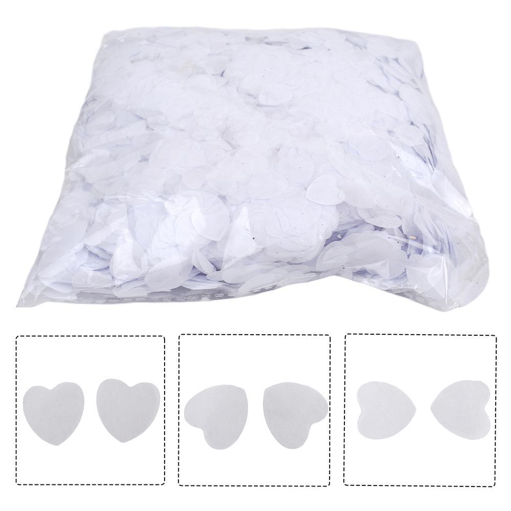 10000pcs Tissue Paper Biodegradable White Heart Confetti Birthday Baby Shower Party Wedding Throwing Supplies