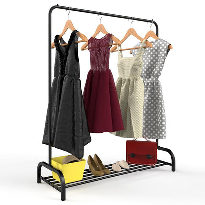 Heavy Duty Metal Clothes Rail Stand & Storage Shelf 160x45x120cm