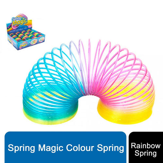 Rainbow Magic Glitter Spring Toys for Boys & Girls 2.5 X 2.5", 1 Pack