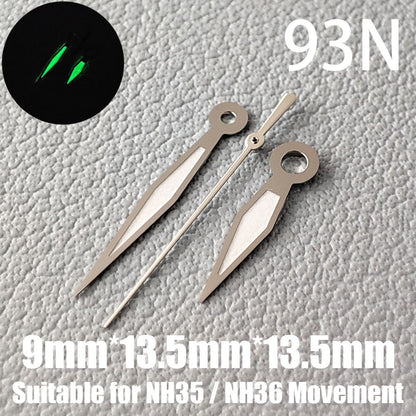 Watch Accessories Watch Hands NH35 Hands C3 Green  Luminous Suitable For NH35/NH36 Movement 39N-93N