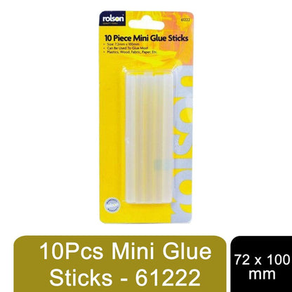 Rolson 10Pcs Mini Glue Sticks - 61222, 72 x 100mm, Great for DIY Jobs