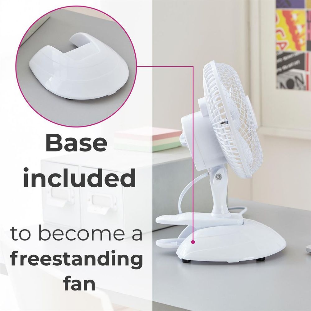 Neo Mini Clip Base Mount Desk Fan � White