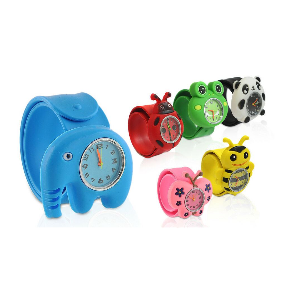 Kids Watches Girls Boys Bendable Slap Watch Silicone 3D Animal Cartoon Character