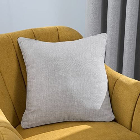 LINEN LOOK CUSHION SILVER 45CM