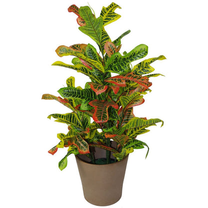 90cm Artificial Codiaeum Multicoloured House Plant - Large