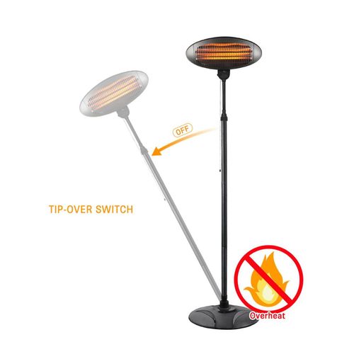 Debonair Adustable Height Indoor & Outdoor Use Waterproof Patio Heater - Quartz